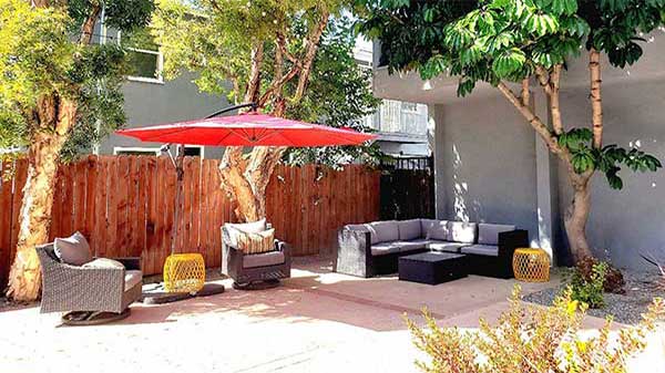 Elm Court Apartment courtyard